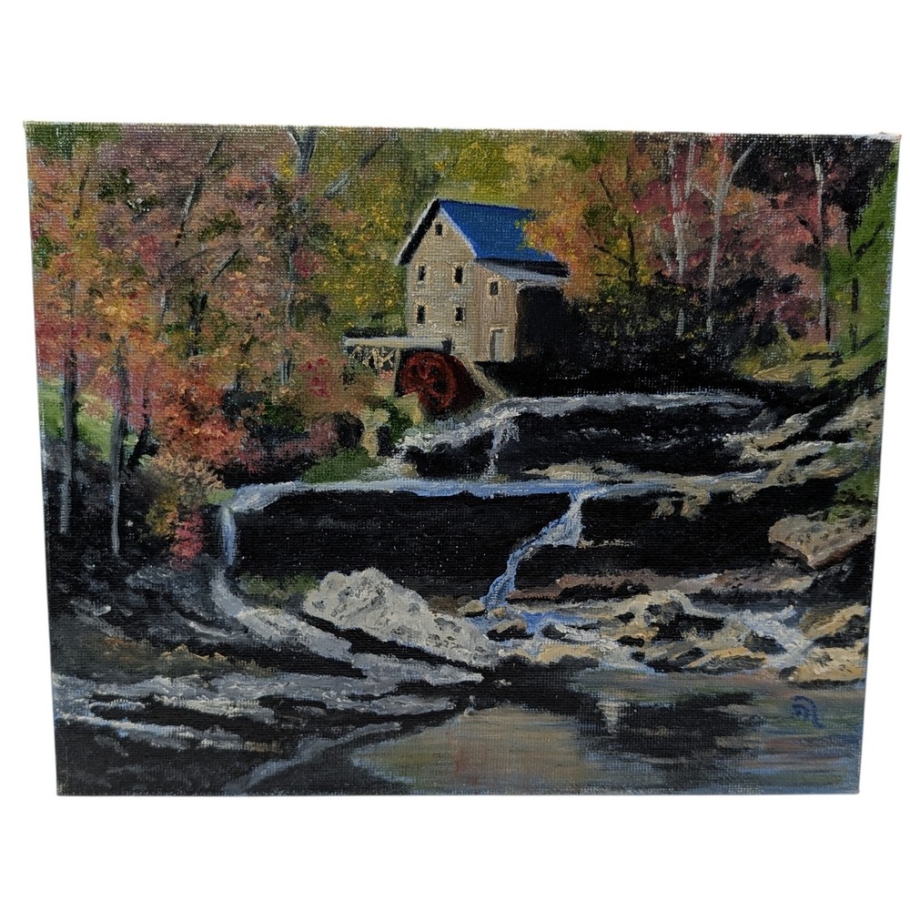 Original Oil Painting River West Arlington Vermont 2008 Signed Robert B Lantz
